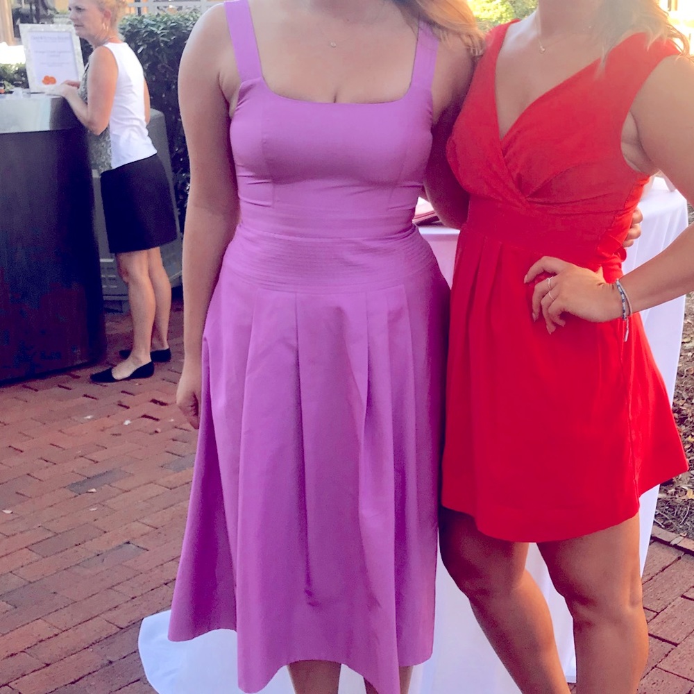 Pink/Purple J Crew Tea-Length Dress